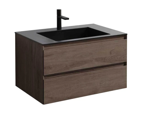 Комплект мебели темный дуб 80 см Vincea Luka VMC-2L800RO + VCB-13800B + VLM-3VN800