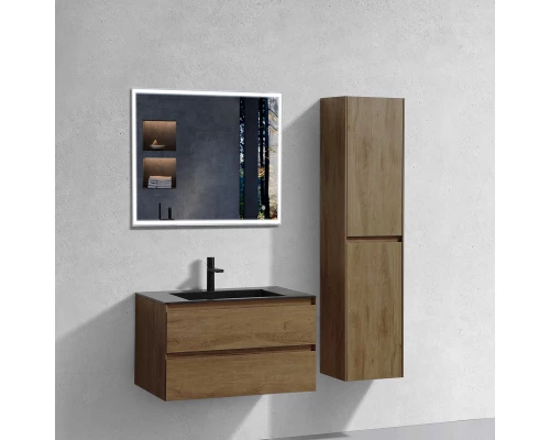 Тумба с раковиной дуб табачный 80 см Vincea Luka VMC-2L800TO + VCB-13800B