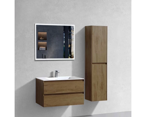 Комплект мебели дуб табачный 80 см Vincea Luka VMC-2L800TO + VCB-13800W + VLM-3VN800