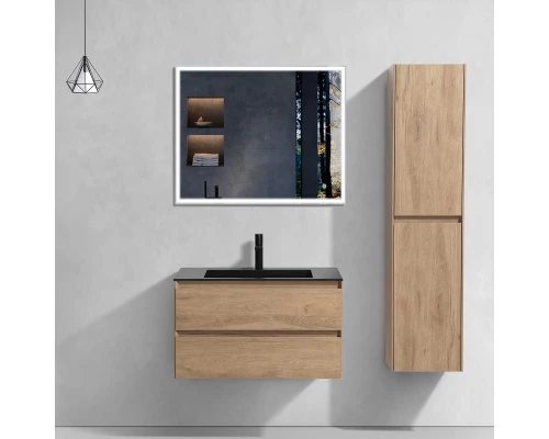 Комплект мебели натуральный дуб 80 см Vincea Luka VMC-2L800NO + VCB-13800B + VLM-3VN800