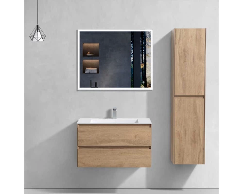 Комплект мебели натуральный дуб 80 см Vincea Luka VMC-2L800NO + VCB-13800W + VLM-3VN800