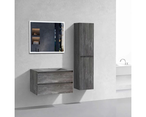 Тумба с раковиной серый камень 80 см Vincea Luka VMC-2L800GS + VCB-13800G