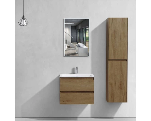 Тумба с раковиной дуб табачный 60 см Vincea Luka VMC-2L600TO + VCB-13600W