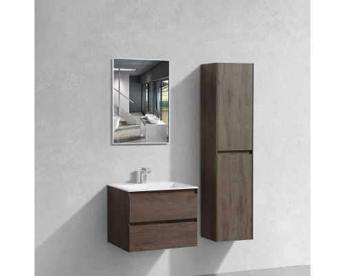 Тумба с раковиной темный дуб 60 см Vincea Luka VMC-2L600RO + VCB-13600W