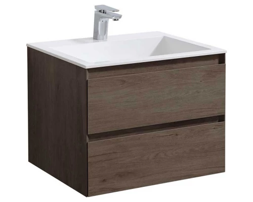 Комплект мебели темный дуб 60 см Vincea Luka VMC-2L600RO + VCB-13600W + VLM-2J600