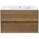 Тумба с раковиной дуб табачный 81,5 см Vincea Gio VMC-2G800TO + VBS-13980
