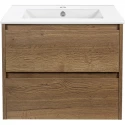 Тумба с раковиной дуб табачный 61,5 см Vincea Gio VMC-2G600TO + VBS-13960