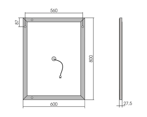 Зеркало 60x80 см Vincea VLM-2B600