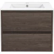 Тумба с раковиной темный дуб 61,5 см Vincea Gio VMC-2G600RO + VBS-13960