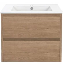 Тумба с раковиной натуральный дуб 61,5 см Vincea Gio VMC-2G600NO + VBS-13960