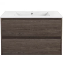 Тумба с раковиной темный дуб 81,5 см Vincea Gio VMC-2G800RO + VBS-13980