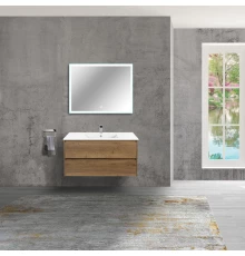 Комплект мебели дуб табачный 101,5 см Vincea Gio VMC-2G100TO + VBS-13100 + VLM-2B100