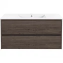 Тумба с раковиной темный дуб 101,5 см Vincea Gio VMC-2G100RO + VBS-13100