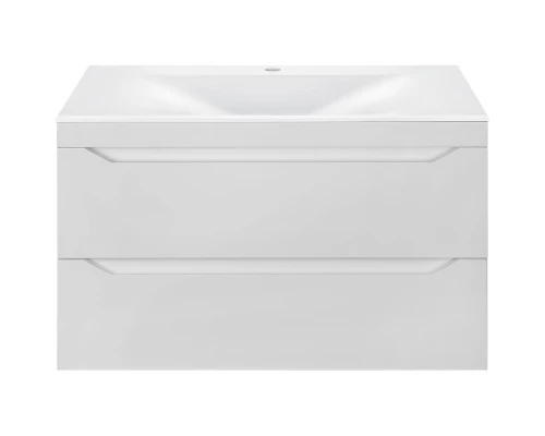 Комплект мебели белый глянец 80,5 см Vincea Fine VMC-2F800GW + VCB-1F800W + VLM-2A800