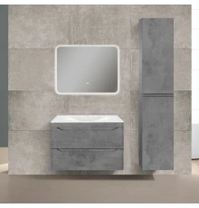 Комплект мебели бетон 80,5 см Vincea Fine VMC-2F800BT + VCB-1F800W + VLM-2A800