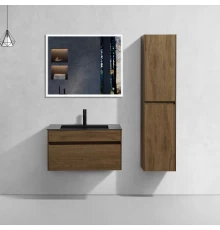 Комплект мебели дуб табачный 80 см Vincea Chiara VMC-2C800TO + VCB-13800B + VLM-3VN800