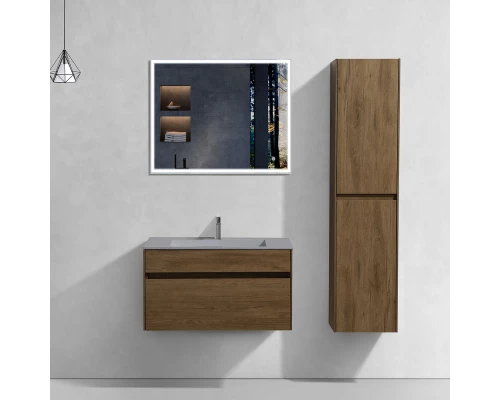 Комплект мебели дуб табачный 80 см Vincea Chiara VMC-2C800TO + VCB-13800G + VLM-3VN800