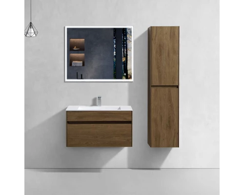 Комплект мебели дуб табачный 80 см Vincea Chiara VMC-2C800TO + VCB-13800W + VLM-3VN800