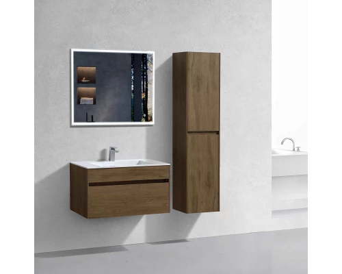 Комплект мебели дуб табачный 80 см Vincea Chiara VMC-2C800TO + VCB-13800W + VLM-3VN800