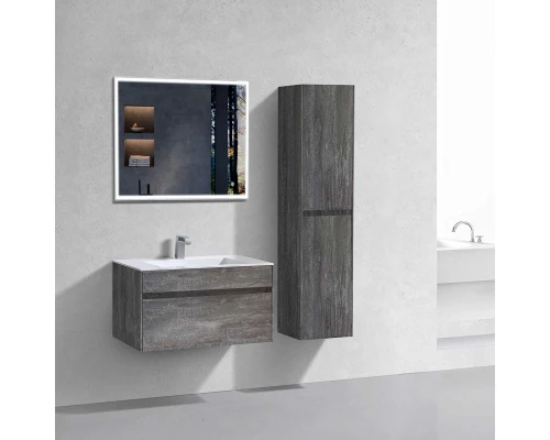 Комплект мебели серый камень 80 см Vincea Chiara VMC-2C800GS + VCB-13800W + VLM-3VN800