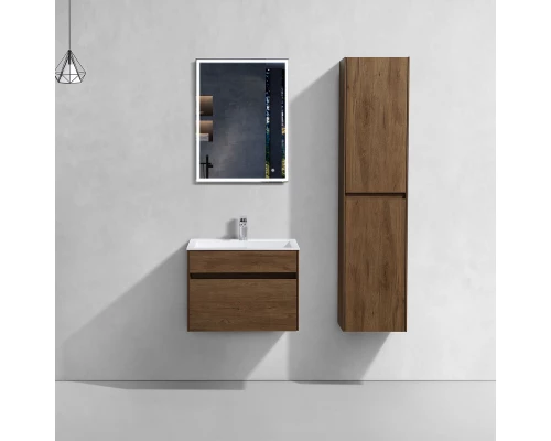 Тумба с раковиной дуб табачный 60 см Vincea Chiara VMC-2C600TO + VCB-13600W