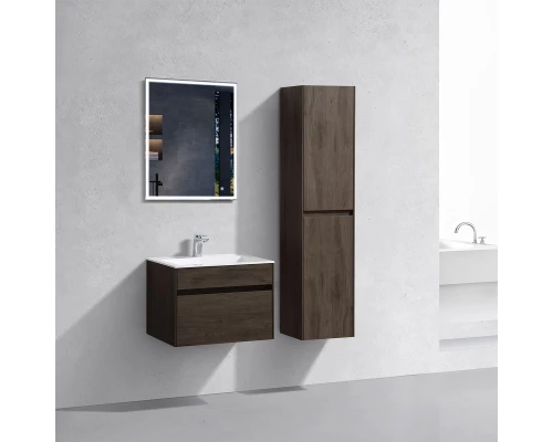 Тумба с раковиной темный дуб 60 см Vincea Chiara VMC-2C600RO + VCB-13600W