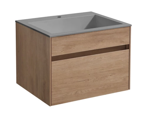 Комплект мебели натуральный дуб 60 см Vincea Chiara VMC-2C600NO + VCB-13600G + VLM-3VN600