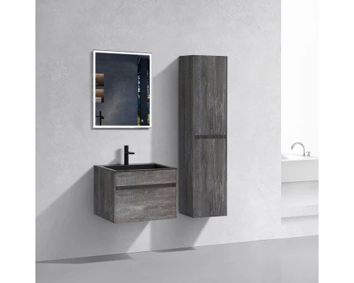 Комплект мебели серый камень 60 см Vincea Chiara VMC-2C600GS + VCB-13600B + VLM-3VN600