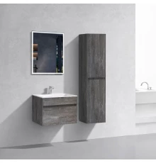 Комплект мебели серый камень 60 см Vincea Chiara VMC-2C600GS + VCB-13600W + VLM-3VN600