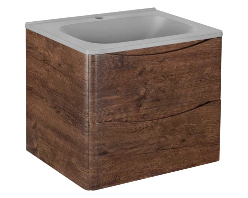 Тумба с раковиной темный дуб 59,4 см Vincea Paola VMC-2P600RW + VCB-2VP600G