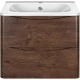 Тумба с раковиной темный дуб 59,4 см Vincea Paola VMC-2P600RW + VCB-2VP600W