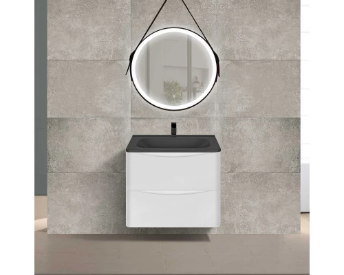 Комплект мебели белый глянец 59,4 см Vincea Paola VMC-2P600GW + VCB-2VP600B + VLM-2N700+