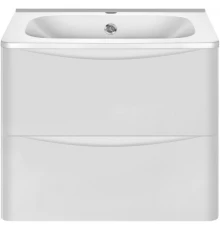 Тумба с раковиной белый глянец 59,4 см Vincea Paola VMC-2P600GW + VCB-2VP600W