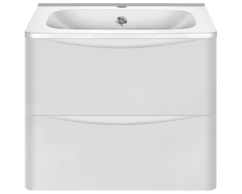 Тумба с раковиной белый глянец 59,4 см Vincea Paola VMC-2P600GW + VCB-2VP600W