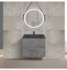 Комплект мебели бетон 59,4 см Vincea Paola VMC-2P600BT + VCB-2VP600B + VLM-2N700+