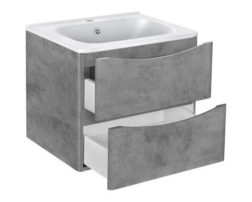 Комплект мебели бетон 59,4 см Vincea Paola VMC-2P600BT + VCB-2VP600W + VLM-2D550