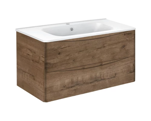 Тумба с раковиной дуб винтаж 100 см Vincea Paola VMC-2P100VO + VCB-2VP100W