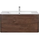 Тумба с раковиной темный дуб 100 см Vincea Paola VMC-2P100RW + VCB-2VP100W
