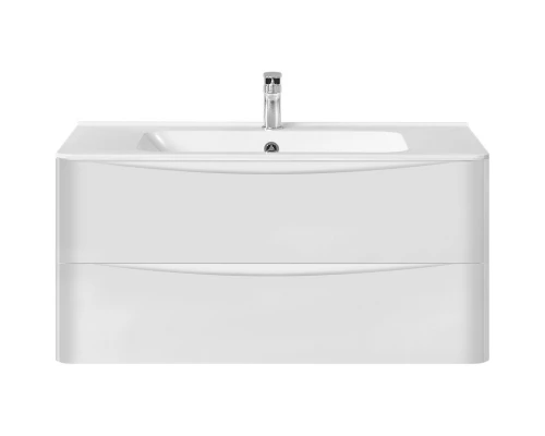 Комплект мебели белый глянец 100 см Vincea Paola VMC-2P100GW + VCB-2VP100W + VLM-2A100