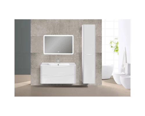 Комплект мебели белый глянец 100 см Vincea Paola VMC-2P100GW + VCB-2VP100W + VLM-2A100