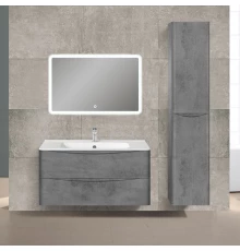 Комплект мебели бетон 100 см Vincea Paola VMC-2P100BT + VCB-2VP100W + VLM-2A100