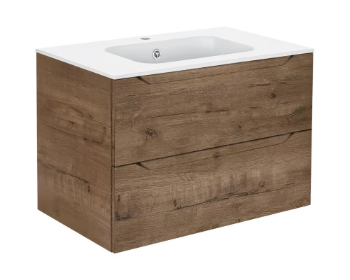 Тумба с раковиной дуб винтаж 81 см Vincea Norma VMC-2N800VO + VCB-2N800W