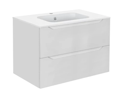 Тумба с раковиной белый глянец 81 см Vincea Norma VMC-2N800GW + VCB-2N800W