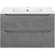 Тумба с раковиной бетон 81 см Vincea Norma VMC-2N800BT + VCB-2N800W