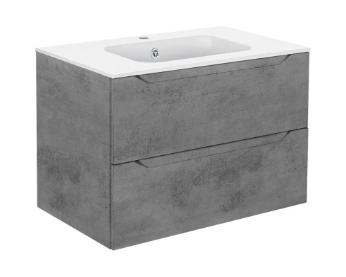 Комплект мебели бетон 81 см Vincea Norma VMC-2N800BT + VCB-2N800W + VLM-2B800