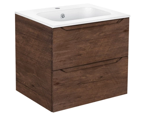 Комплект мебели темный дуб 61 см Vincea Norma VMC-2N600RW + VCB-2N600W + VLM-2J600