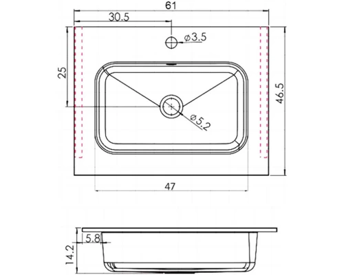 Комплект мебели темный дуб 61 см Vincea Norma VMC-2N600RW + VCB-2N600W + VLM-2J600