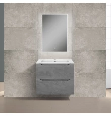 Комплект мебели бетон 61 см Vincea Norma VMC-2N600BT + VCB-2N600W + VLM-2J600