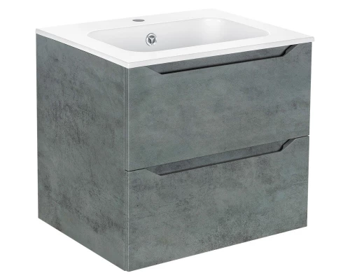 Комплект мебели бетон 61 см Vincea Norma VMC-2N600BT + VCB-2N600W + VLM-2J600