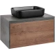 Комплект мебели дуб табачный/бетон 80 см Vincea Mesa VMC-2MS800TB + VBS-105MB + VLM-2N600+